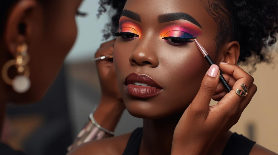 Makeup Artist working