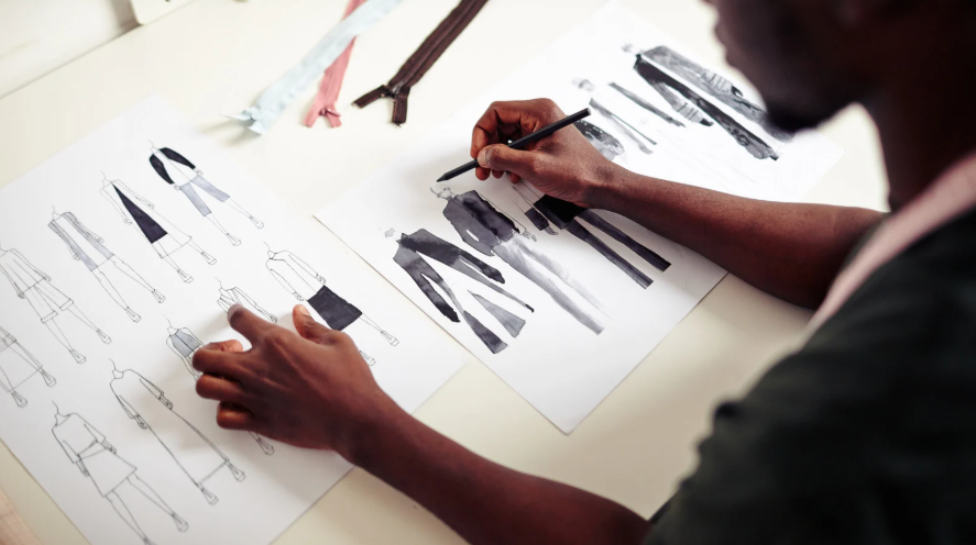 Fashion Designer sketching