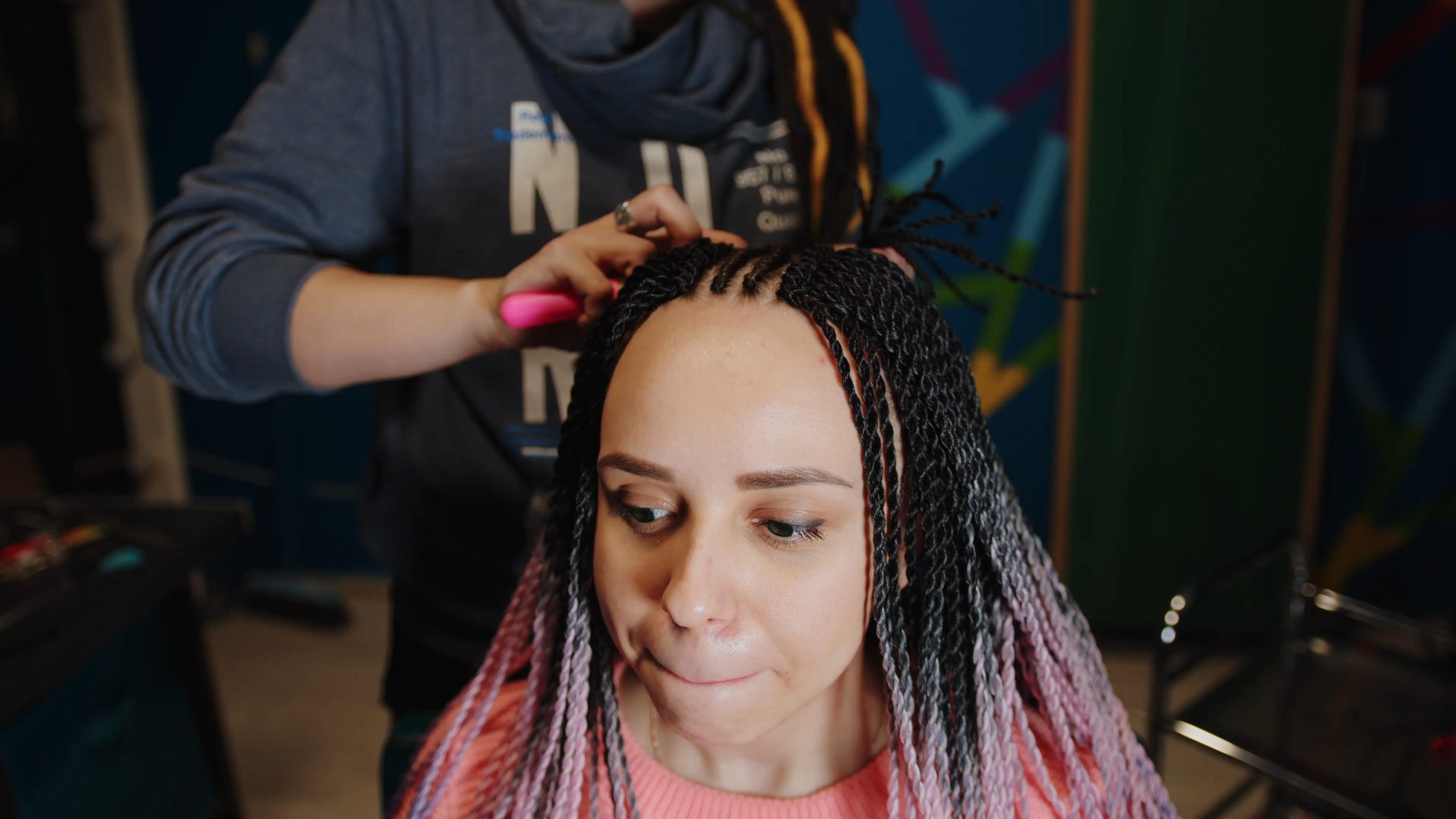 Hair color and styling video preview